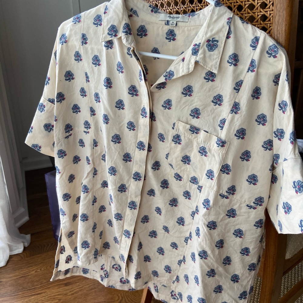 SOLD Madewell Pattern Button Down Shirt